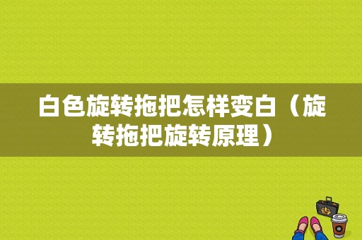 白色旋转拖把怎样变白（旋转拖把旋转原理）-图1