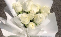 白色玫瑰花束（白色玫瑰花束包装图片）