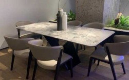 白色理石桌面餐桌（白色理石台面）