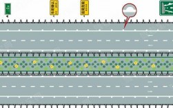 行驶线白色半圆圈（路上白色实线上有个半圆）