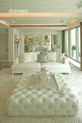 白色欧式沙发床（白色欧式沙发背景墙效果图）-图2