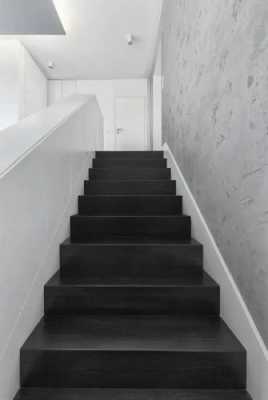 白色配黑色楼梯（黑白配楼梯踏步图片）-图3