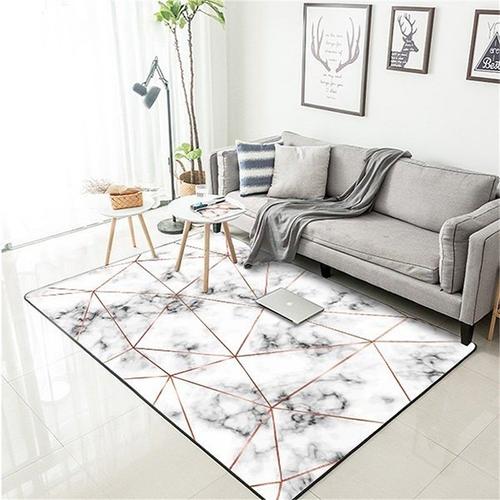 白色大理石地毯（白色大理石地板配什么颜色地毯）-图2