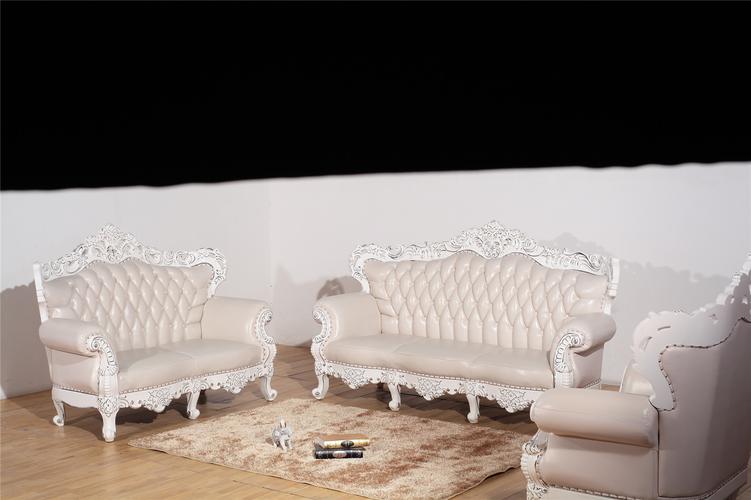 欧式家具白色沙发（白色欧式皮沙发）-图1