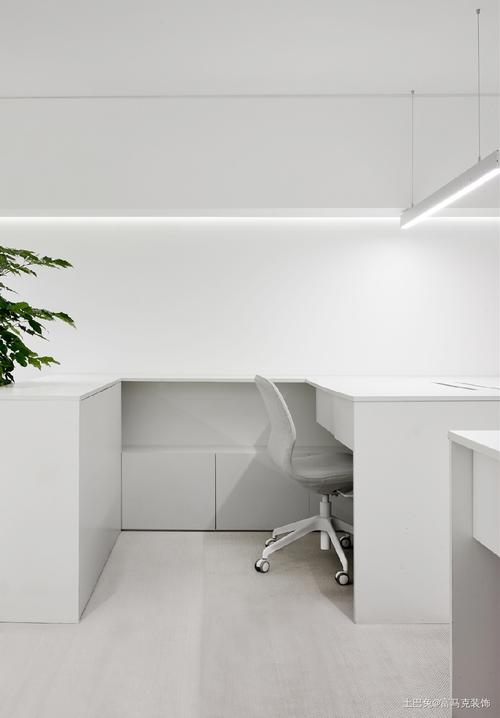 办公室白色系装修风格（白色办公室用什么颜色桌子）-图2