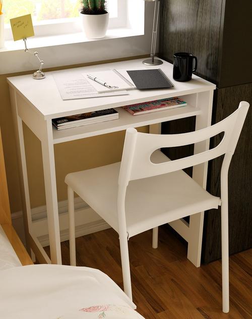 白色书桌椅子2件（书桌白色搭配什么颜色拼色）-图3