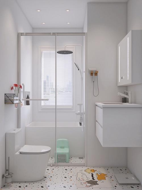 最漂亮白色浴室图片（白色浴室装修效果图）-图2