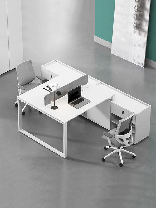 白色办公桌拼接（白色办公桌椅）-图3