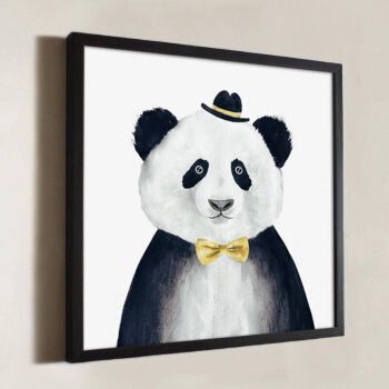 白色木框（白色木框熊猫壁画）-图3