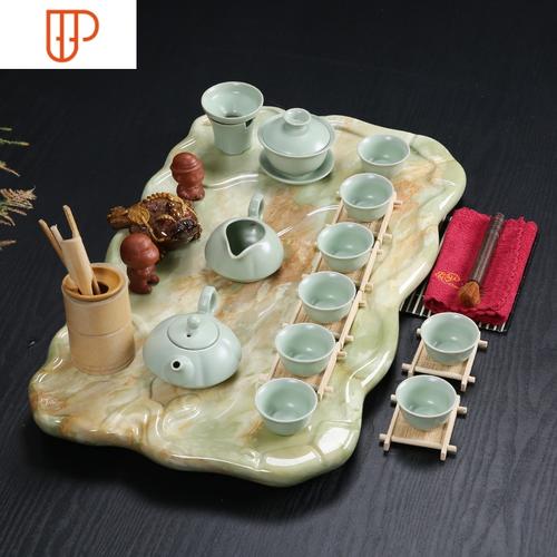 白色岩石茶盘（白色茶盘配什么茶具）-图2