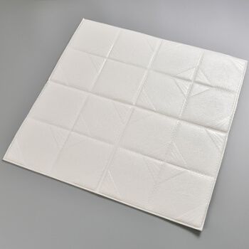 菱形白色墙纸（在墙上白色菱形的扁的）-图2