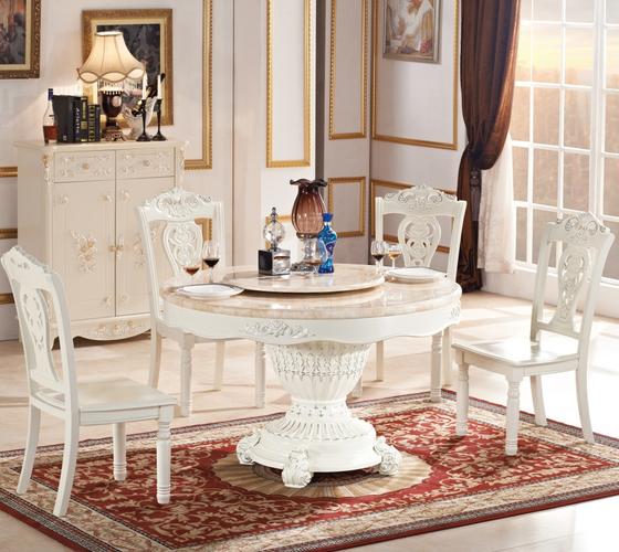 欧式白色餐桌凳（欧式白色椅子）-图3