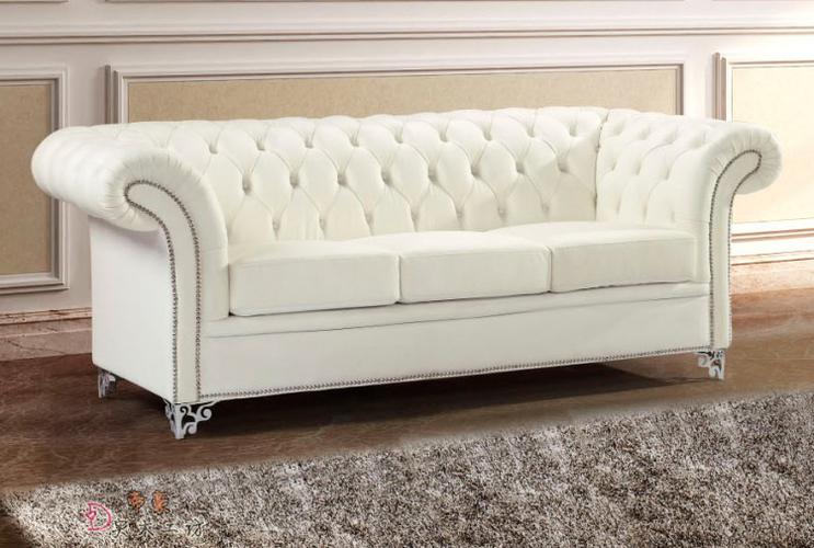 白色欧式皮沙发（白色欧式皮沙发图片大全）-图2
