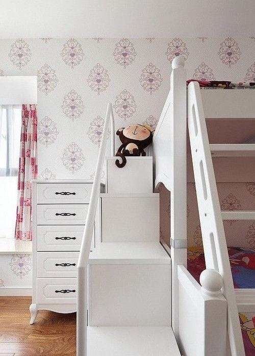 白色楼梯床（楼梯间床）-图2