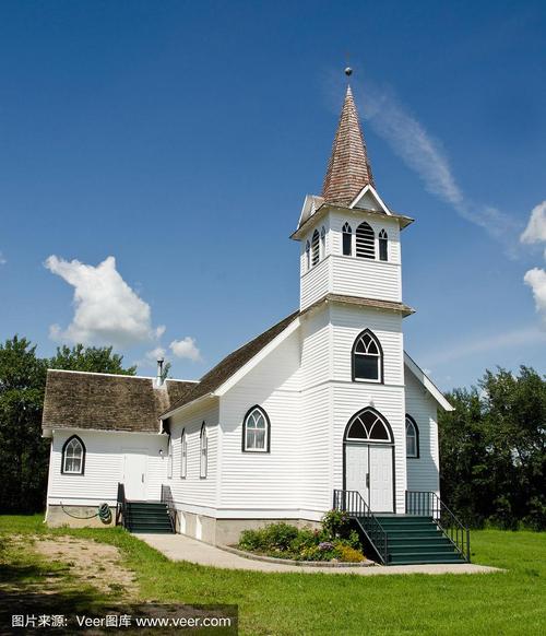 乡村白色教堂（白色教堂建筑）-图1