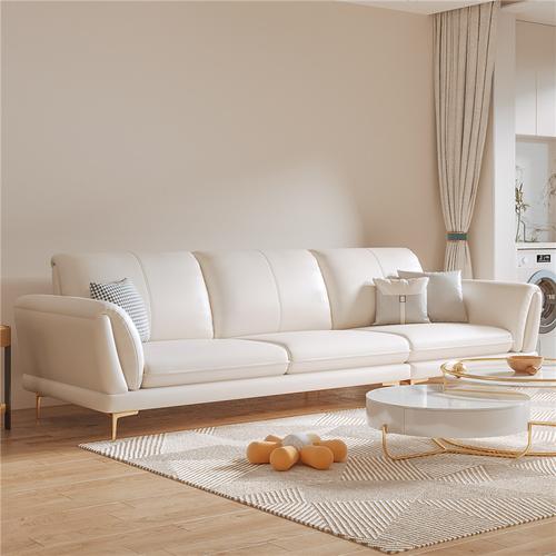 米白色皮沙发装修风格（米白色皮沙发搭配什么沙发垫）-图3